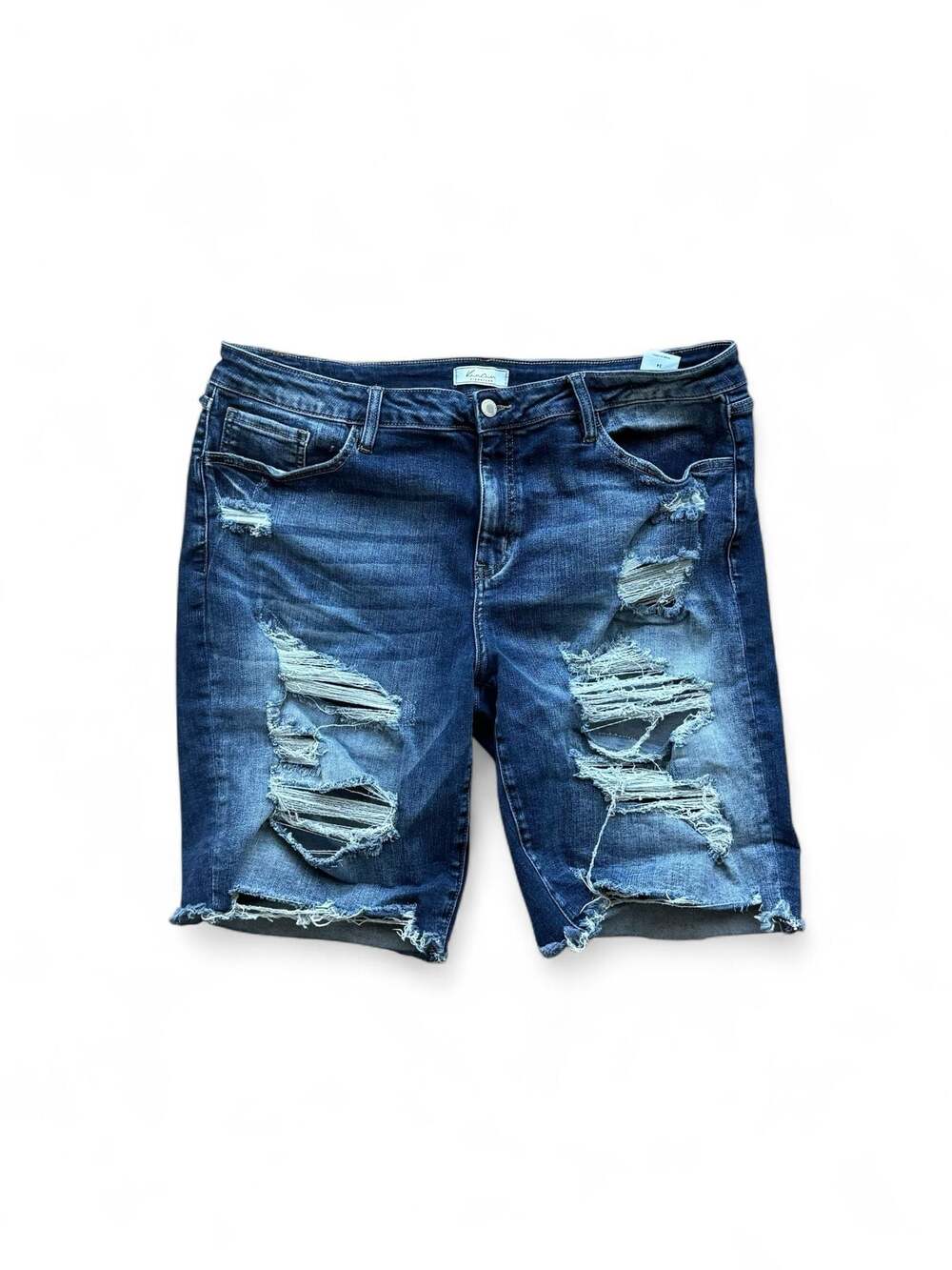 KanCan Signature Distressed Denim Shorts Size 34